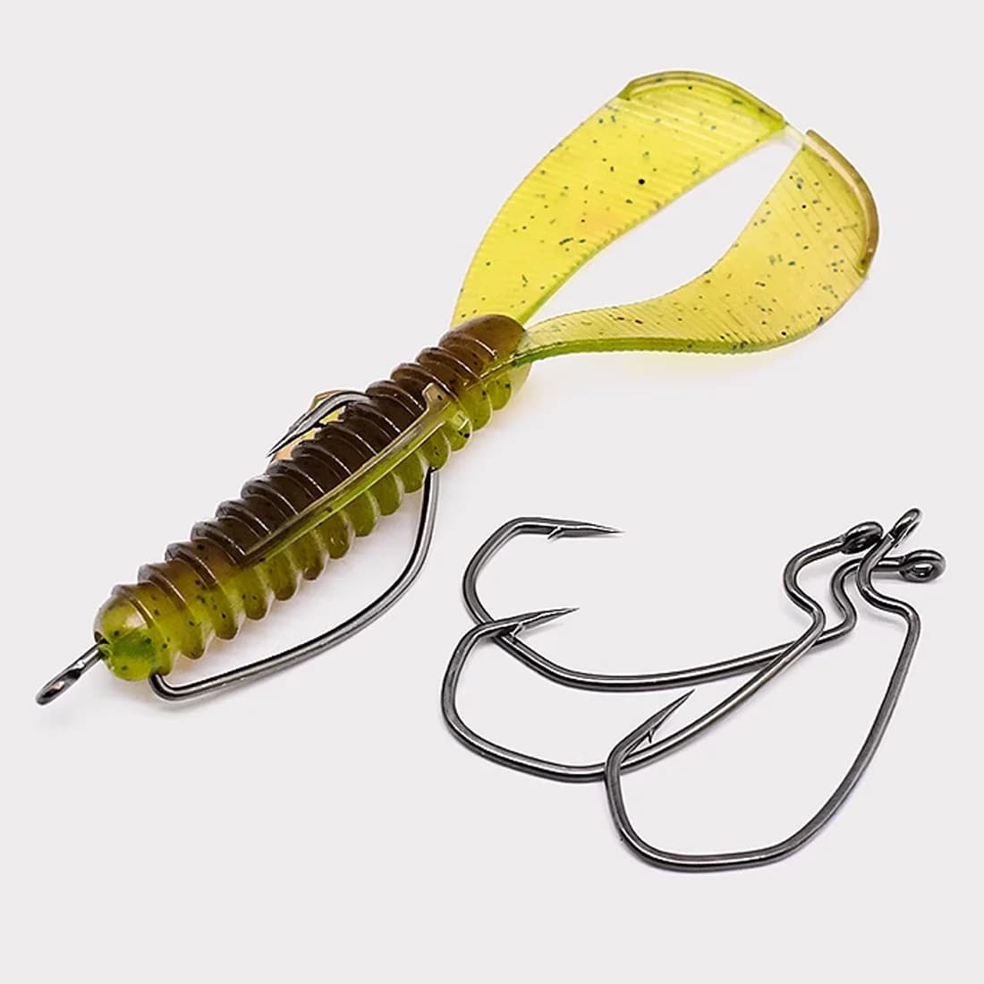 V-Bend ワイドギャップ EWG ワームフック, 25-100個入り